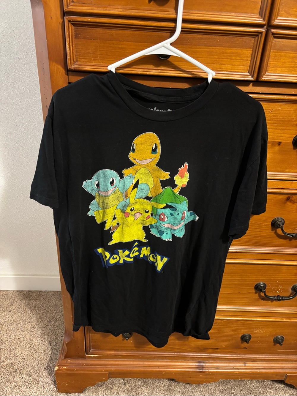 Pokémon Graphic Tee - Black with Pikachu & Starters